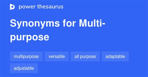 multi purpose synonym.